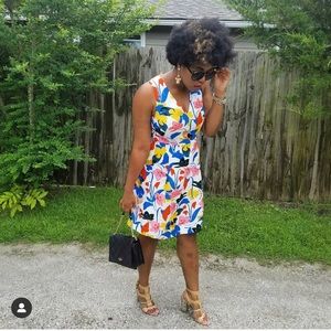 J. Crew A-line dress in morning floral